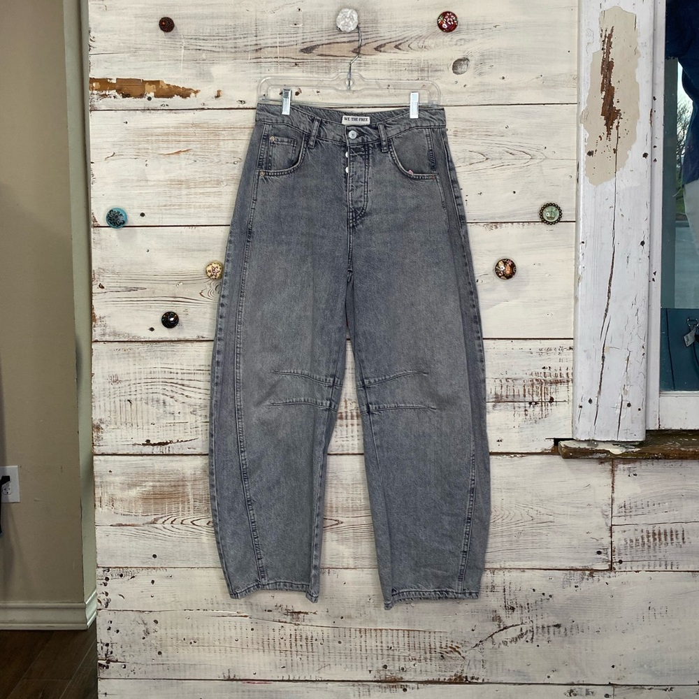 WE THE FREE Mid Rise Barrel Jean